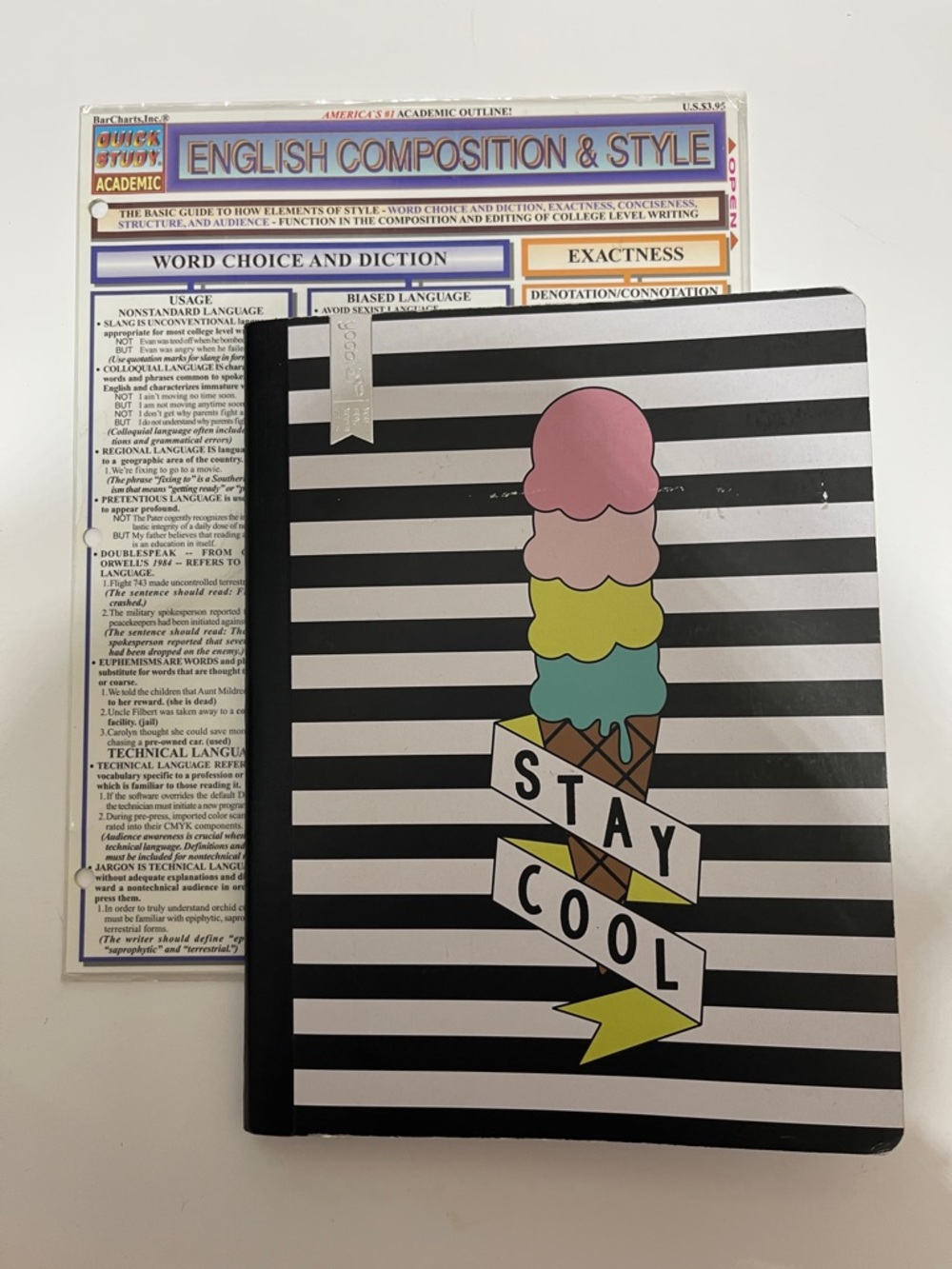 5/$25 English Composition Reference Guide & A Composition Notebook